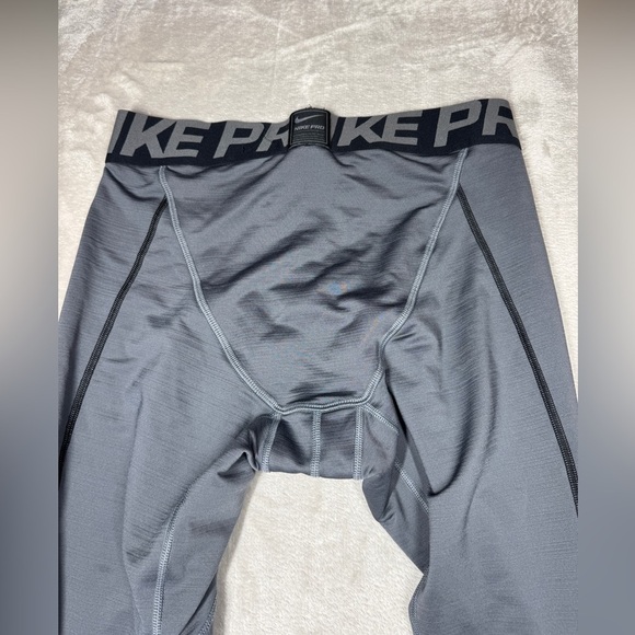 Nike Pro Men’s Grey Compression Training Performance Leggings Tights Size Small - Picture 12 of 16